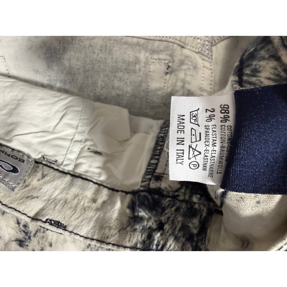 Deadstock Vintage Y2K Cover Italy Cow Print Acid Wash Flared Jeans 30 NWT - Picture 4 of 9